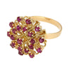 Natural Vintage Circa 1970's 2.50 CTTW Ruby Ring in "Rope" Motif 14K Yellow Gold
