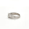 Oval Cut Lab Grown Diamond Wide Band 14K White Gold Ring-Rings-ASSAY