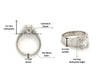 Oval Cut Lab Grown Diamond Wide Band 14K White Gold Ring-Rings-ASSAY