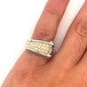 Platinum and 18K Gold Unisex Natural Diamond Pinky Ring-Rings-ASSAY