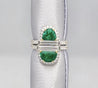 Rare Mariposa Vivid Green Muzo Old Mine Colombian Emerald and Diamond Stack Ring