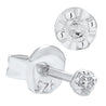 3mm Tiny Natural Diamond Stud Earrings in 925 Sterling Silver - ASSAY - ASSAY