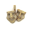 Thalia and Melpomene Theatre Face 10k Gold Diamond Pendant-Charms & Pendants-ASSAY