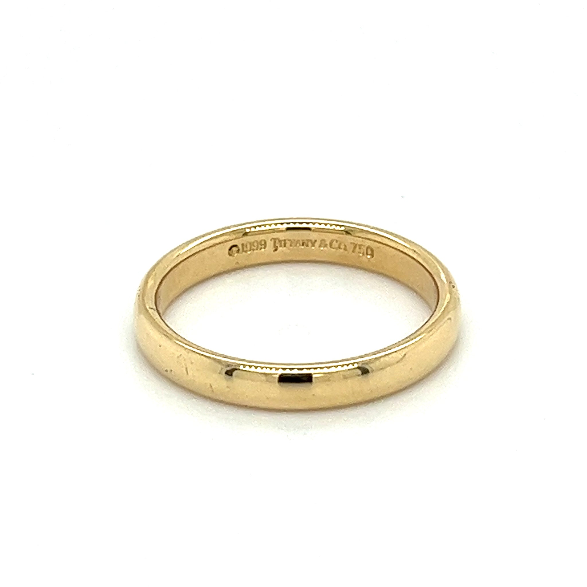Tiffany & Co. Signed 18K Solid Yellow Gold Wedding Ring Band-Gold Ring-ASSAY