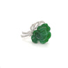 Untreated Jade and Diamond Flower Grapevine Brooch/Pendant-Brooches & Lapel Pins-ASSAY