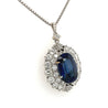 Van Cleef and Arpels Ceylon Blue Sapphire and Diamond Pendant Necklace-Gemstone Pendant-ASSAY