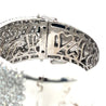 Vintage 20.40 CTW Round Cut Diamond Encrusted 18K White Gold Bangle Bracelet-Bracelets-ASSAY