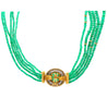 Vintage 300 Carat Natural Emerald Bead 18K Necklace 22 Inch