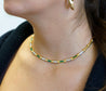 Vintage 4 Carat Channel Set Columbian Emerald & Diamond Chocker Necklace