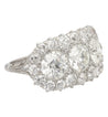 Vintage 4.50 CTTW Old European Cut Diamond Three-Stone Art Deco Engagement Ring in Platinum-Engagement Ring-ASSAY