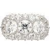 Vintage 4.50 CTTW Old European Cut Diamond Three-Stone Art Deco Engagement Ring in Platinum-Engagement Ring-ASSAY