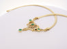 Vintage 5 Carat Emerald & Diamond Necklace in 14K Yellow Gold