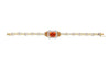 Vintage 9.50 Carat GIA Certified Spessartine Garnet and Diamond in 18K Two Tone Gold Retro Bracelet-Bracelet-ASSAY