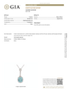 Vintage Art Deco Era GIA Certified Aquamarine and Old Euro Cut Diamond Necklace-Semi Precious Jewelry-ASSAY