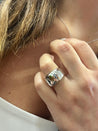 Vintage Cartier Nouvelle Vogue 750 White Gold Dome Ring Circa 1997-Rings-ASSAY