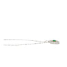 Vintage Carved Platinum 3.16 Carat Vivid Green Minor Oil Emerald Pendant with 4 CTTW in Diamonds-Necklace-ASSAY