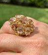 Vintage Pear Shape Tourmaline Cluster Ring in 14k Gold-Rings-ASSAY