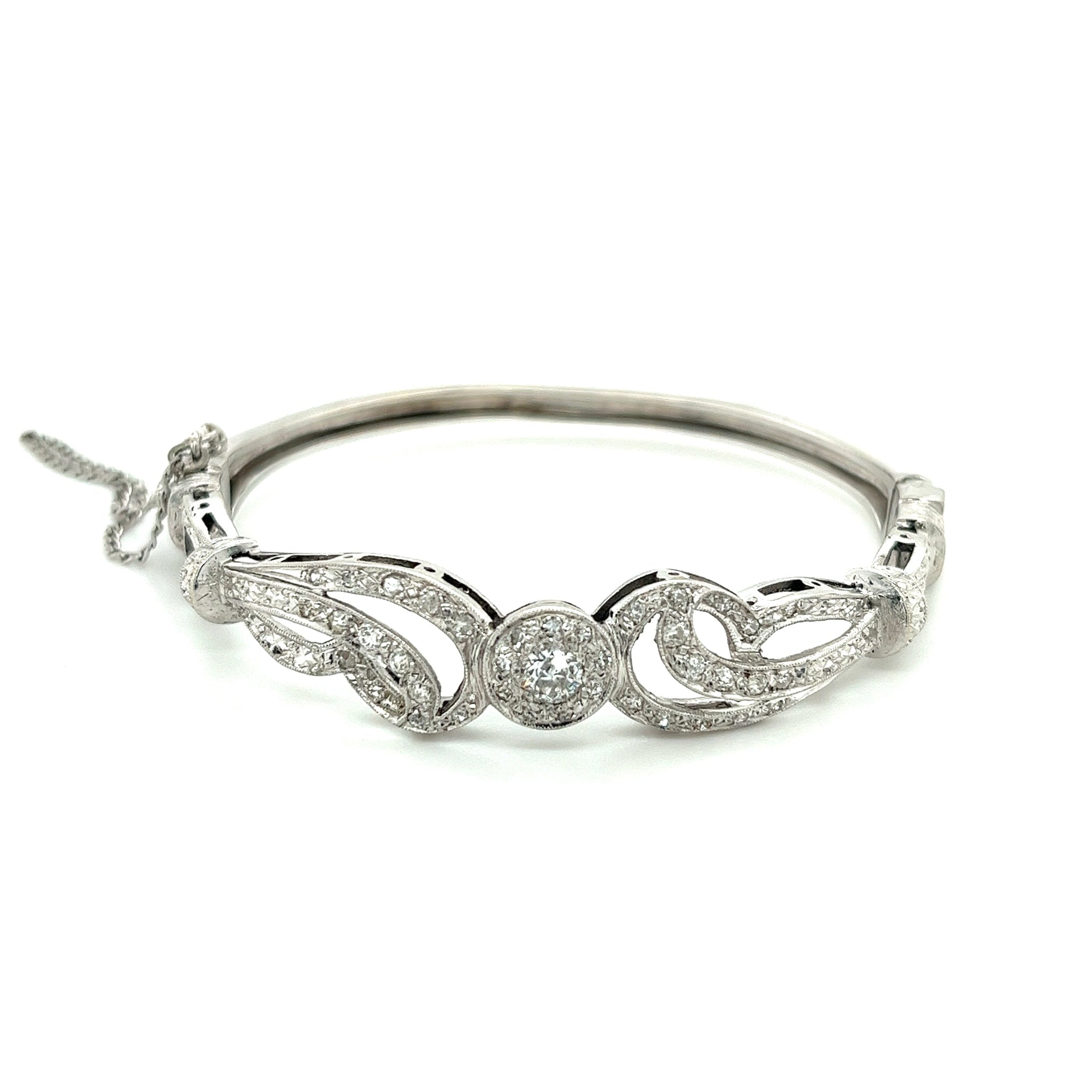 Retailer of 925 sterling silver diamond kada bracelet | Jewelxy - 231045
