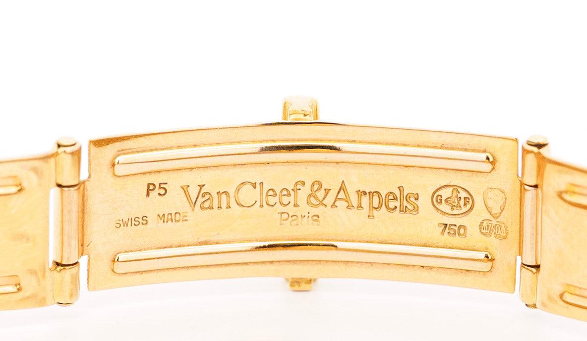 Vintage Van Cleef & Arpels 18K Mother of Pearl and Diamond Ladies 24mm Quartz Watch