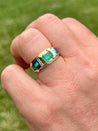 0.76CT Colombian Emerald and Inlaid Opal 14k Yellow Gold Ring-Assay Jewelers-ASSAY