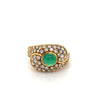 1 Carat Vintage Cabochon Cut Natural Emerald Ring in 18k yellow gold-Assay Jewelers-ASSAY