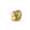 14K Gold Multi Color Natural Diamond and Sapphire Open Shank Cluster Dome Ring-Rings-ASSAY