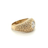 14K Gold Nugget Style 2 Carat Lab Grown Diamond Men's Ring-Mens Ring-ASSAY