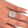 14K White Gold Pink Diamond Micro Pave Ring-Diamond Ring-ASSAY