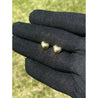14k Solid Gold Heart Shape Stud Earrings - ASSAY