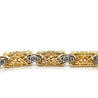 18K Gold Pave Set 2 Tone Round Cut Natural Diamond and Yellow Sapphire Bracelet-Bracelet-ASSAY