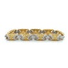 18K Gold Pave Set 2 Tone Round Cut Natural Diamond and Yellow Sapphire Bracelet-Bracelet-ASSAY