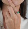 1.20 Carat Colombian Emerald and Baguette Diamond 3-Stone Ring-Rings-ASSAY