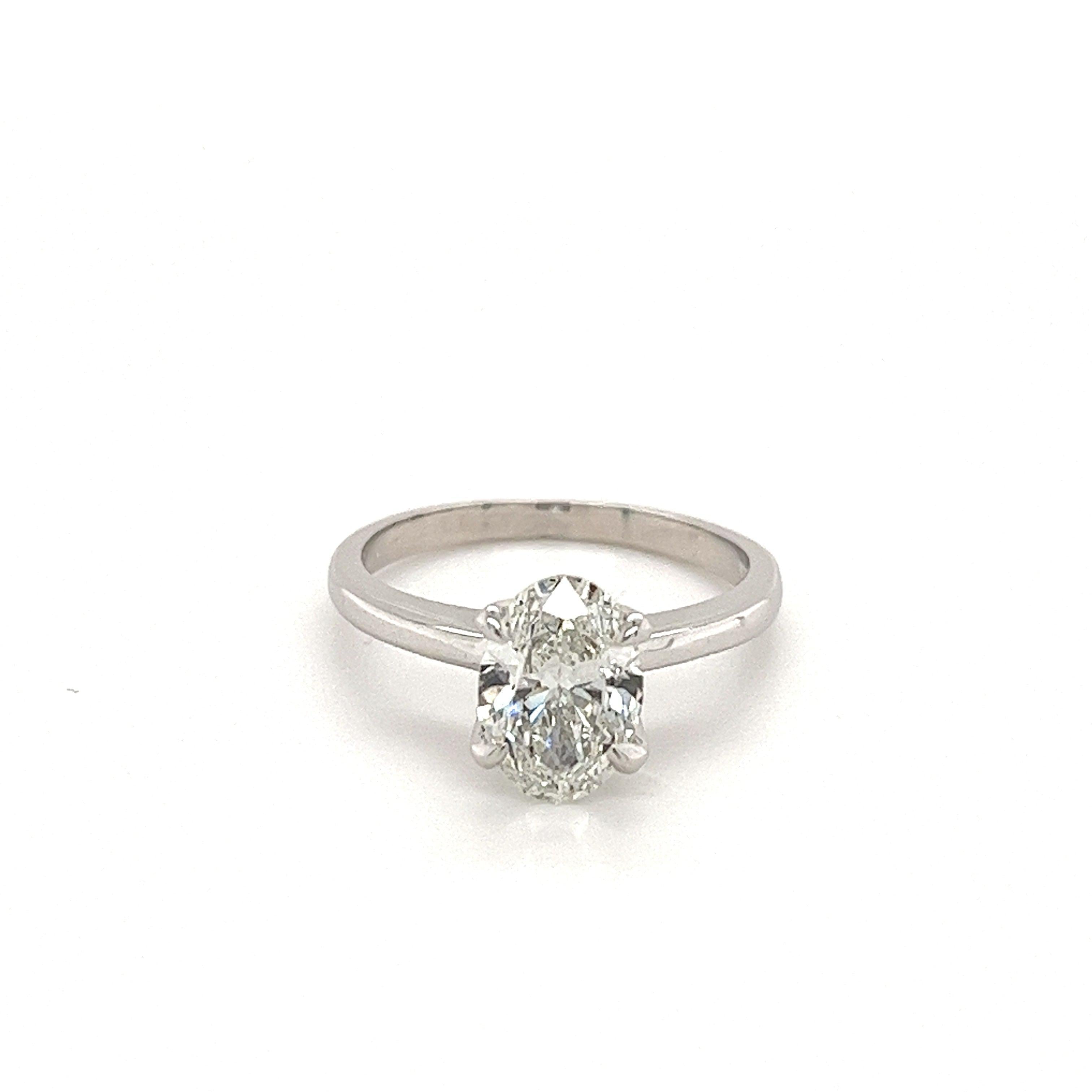 1.52 Carat Oval Cut Lab Grown Diamond in Solitaire Ring | IGI Certified-Rings-ASSAY