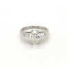 1.68 Carat Oval Cut Lab Grown Diamond in Platinum Ring With Baguette Side Stones-Rings-ASSAY