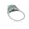 1.93 Carat Colombian Emerald set in Art Deco Platinum filigree ring - ASSAY