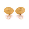 22k Gold Vintage Roman Coin Motif Round Earrings Signed Denise Roberge-Earrings-ASSAY