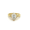 2.06 Carat Pear Cut Lab Grown Diamond in 18K Gold Twisted Crossover Ring-engagement ring-ASSAY