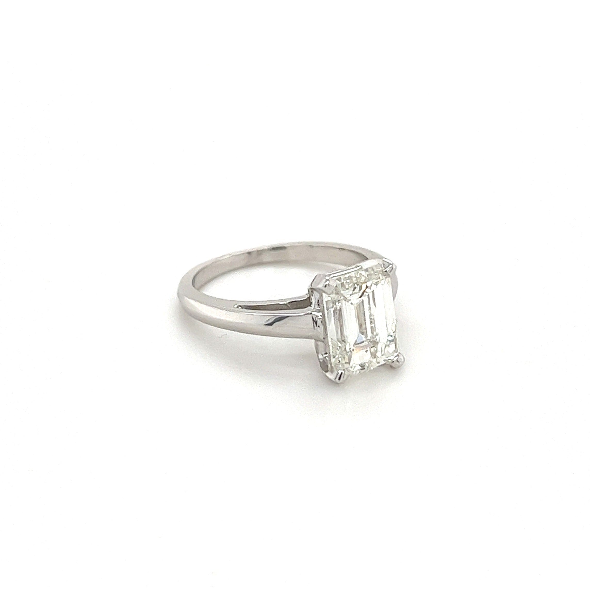 VS2 Emerald Cut CVD Lab Diamond Ring in 14K White Gold-Rings-ASSAY