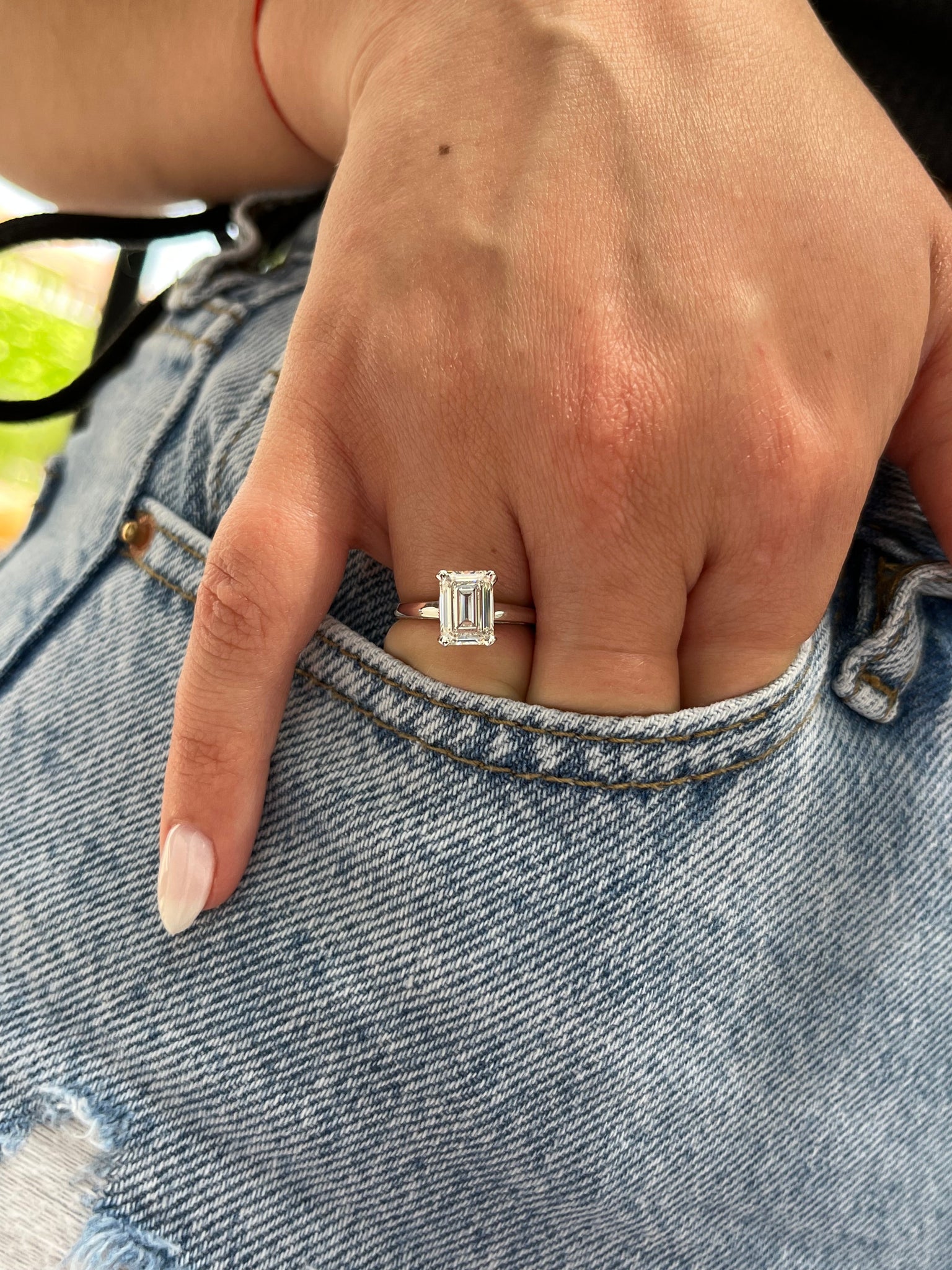 2.12 Carat H/VS2 Emerald Cut CVD Lab Diamond Ring in 14K White Gold-Rings-ASSAY