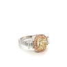 2.85 Carat GIA certified Yellow Cushion Diamond in Art Deco Style Ring-Assay Jewelers-ASSAY
