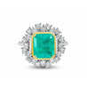 2.95 Carat Natural Emerald and Diamond Ring in 18k gold - ASSAY