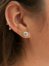3 Carat Total Lab Grown Diamond 3-Prong Martini Basket Stud Earrings | SKU: SM1125-Earrings-ASSAY