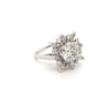 3.01 Carat Round Cut Lab Grown Diamond Ring With Marquise Cut Diamond Halo-Rings-ASSAY