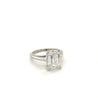 3.41 Carat Emerald Cut Lab Grown Diamond in Solitaire 14k White Gold Ring-Rings-ASSAY
