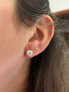 3.43 Carat Round Cut Lab Grown Diamond Martini 3-Prong Stud Earrings in 14K-Diamond Earrings-ASSAY