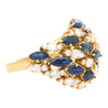 3.50 CT Blue Sapphire and 1.0 CTW Diamond Cluster Ring in 18K Gold-Rings-ASSAY