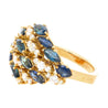 3.50 CT Blue Sapphire and 1.0 CTW Diamond Cluster Ring in 18K Gold-Rings-ASSAY