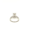 3.50 carat, G, VS2, 18k White Gold Solitaire Cushion Lab Diamond Ring