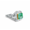 3.75 carat mens Colombian Emerald in Platinum ring setting - ASSAY
