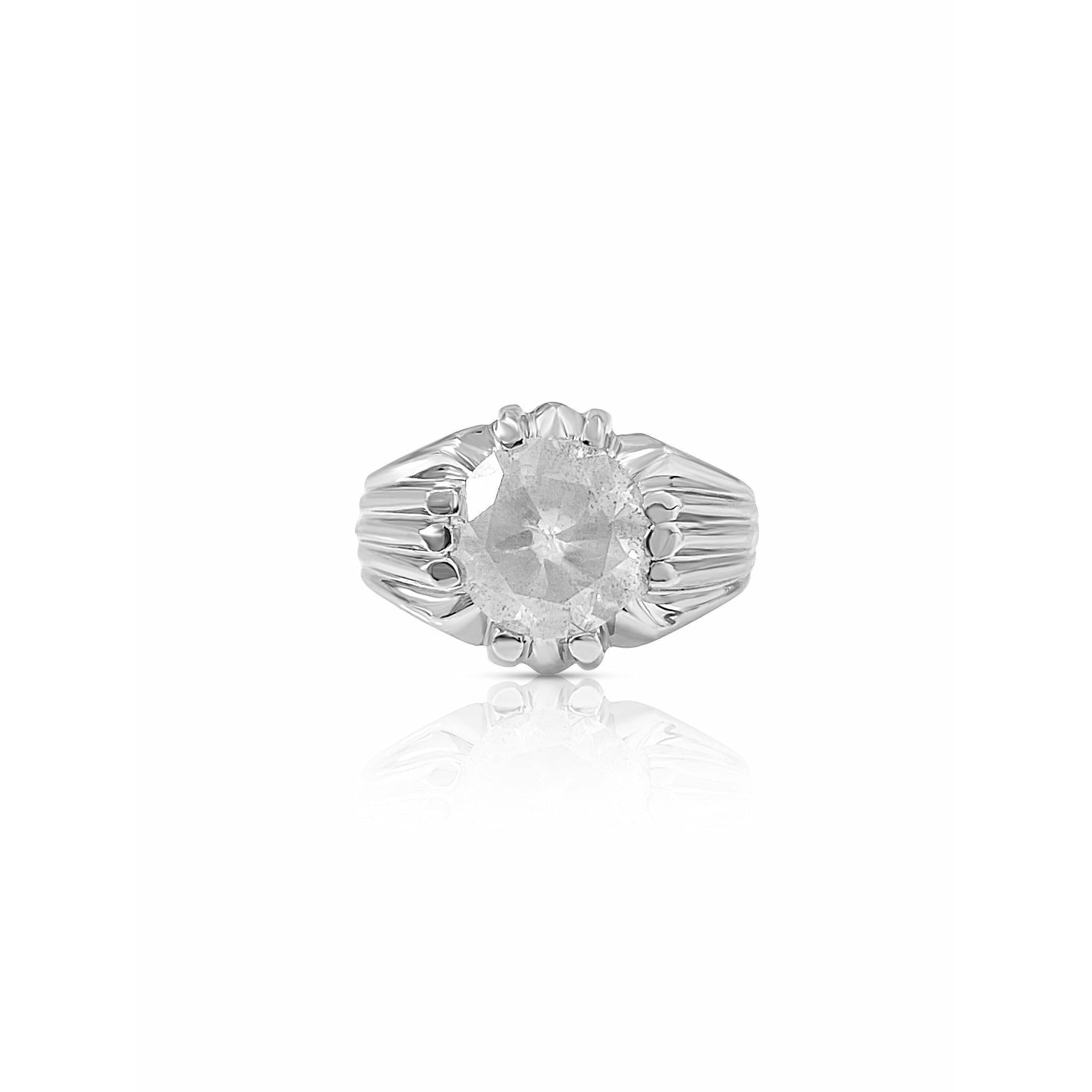 1 Gram Gold Forming Green Stone With Diamond Delicate Design Ring – Soni  Fashion®
